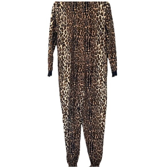 Nick & Nora Pajamas PJs Animal Print Fleece Footie Footed Costume Cheetah Size S - Picture 5 of 11
